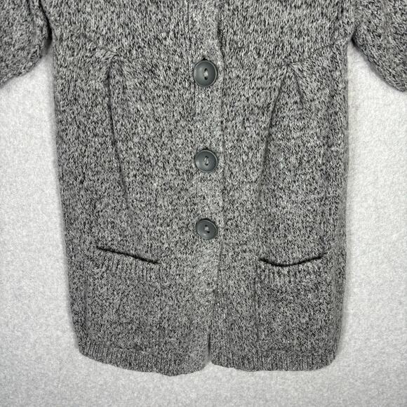 The Limited Sweater Womens Medium Gray Wool Cardigan‎ Tunic Dress Secretary Twee - Picture 3 of 12